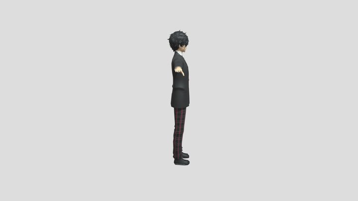 PlayStation 4 - Persona 5 - Ren Amamiya School U 3D Model