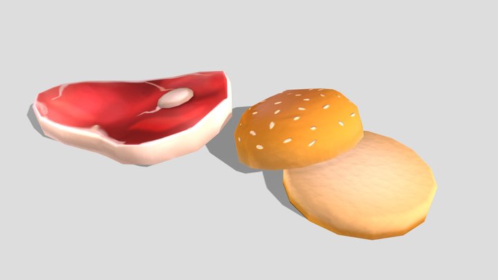Meat and Bread 3D Model
