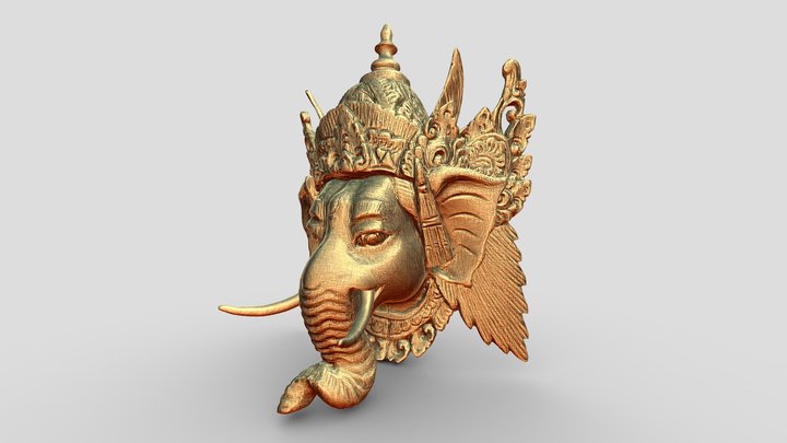 Ganesha-wooden-mask – Free 3D Model STL
