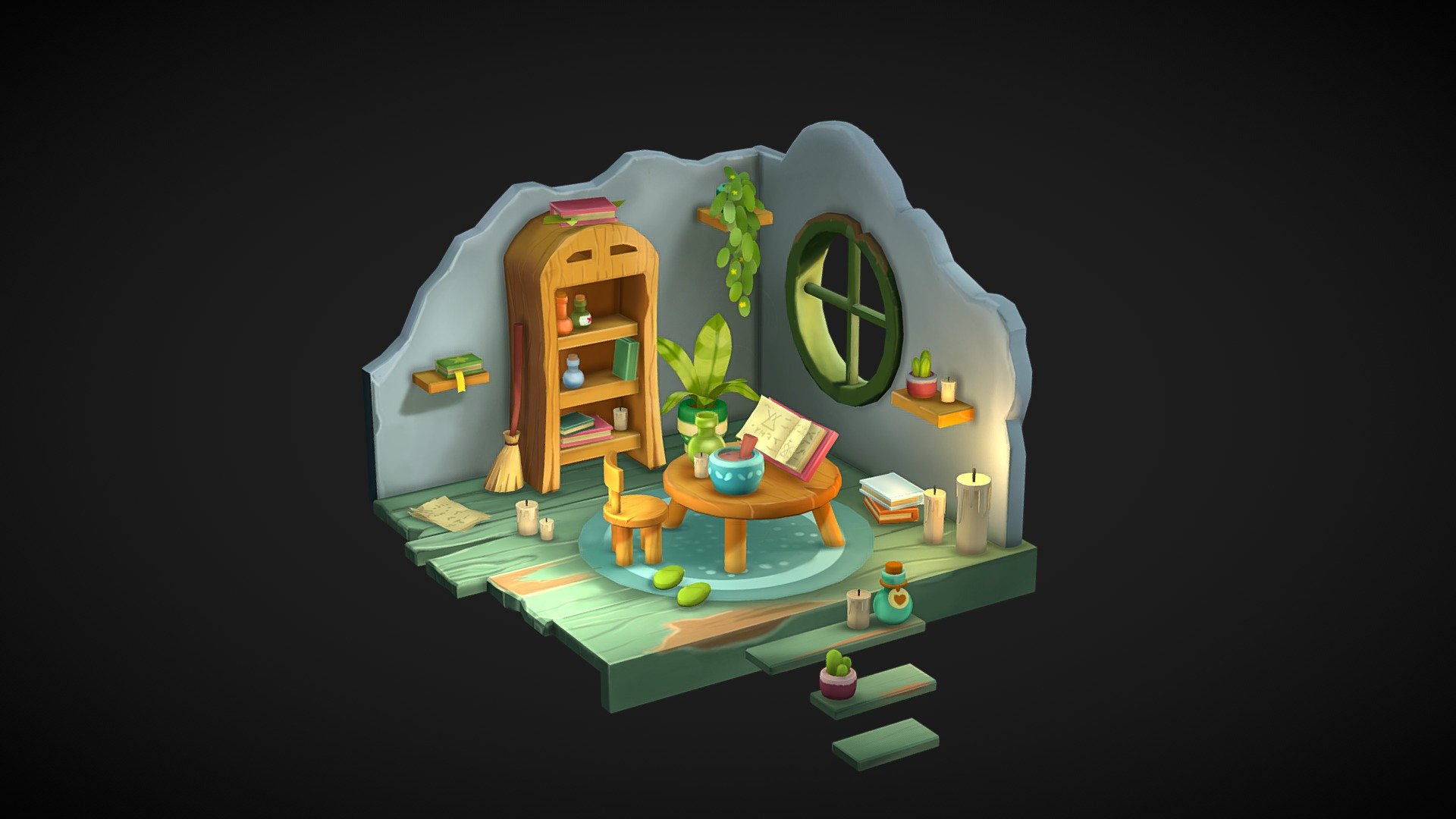 Aesthetic Wizard Room - 3D model by memi00 [cb9a9e3] - Sketchfab