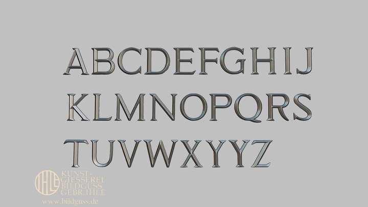 Lead Type Letters (Latin alphabet) - Bleisatz 3D Model
