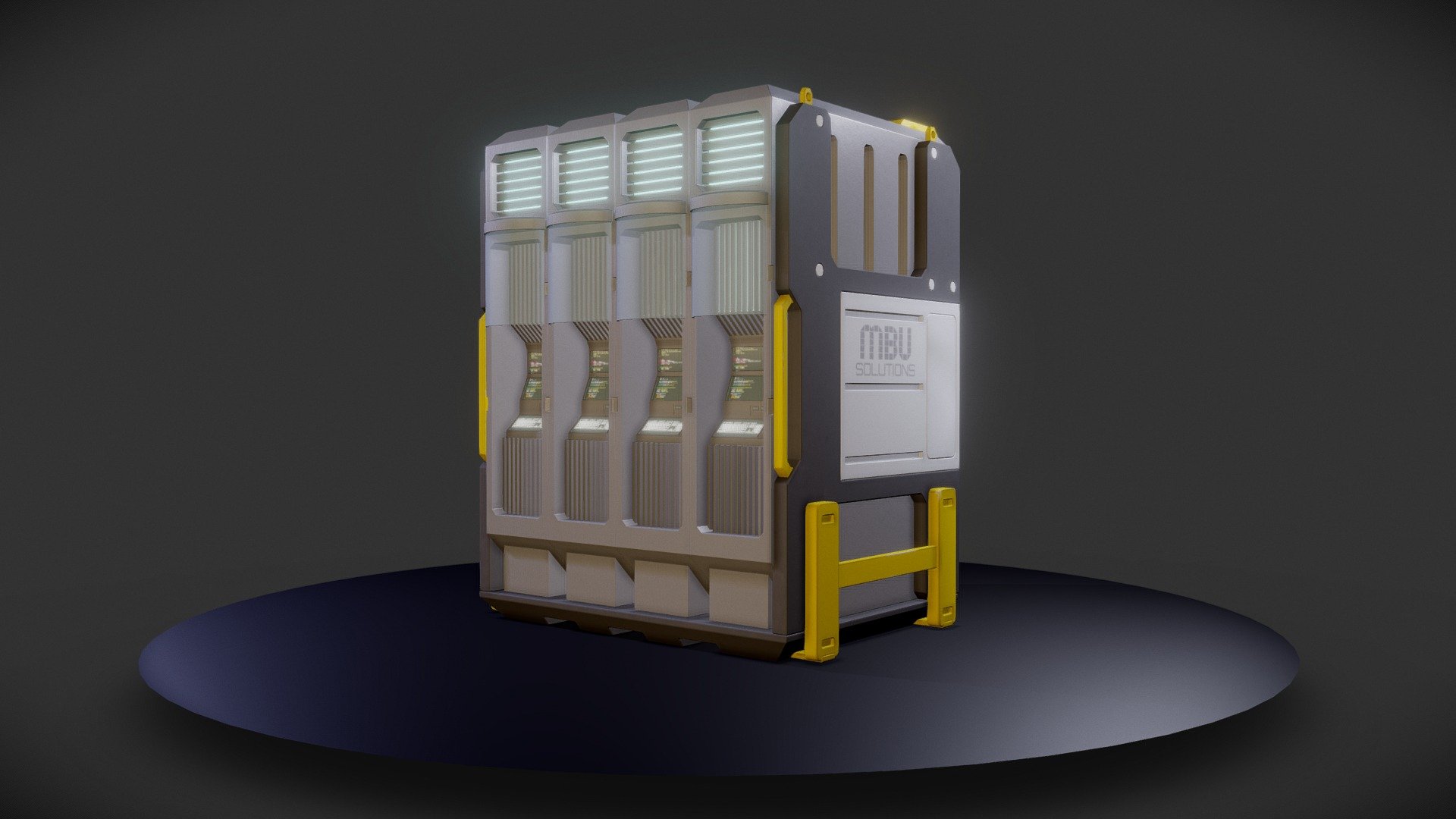 Sci-fi Server Stack - 3d Model By Tswier [cb9c459] - Sketchfab