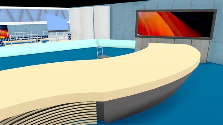 Студия новостей на Первом канале (2008-2018) 3D Model