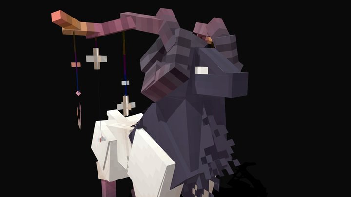 Mystical Fawn for minecraft 3D Model