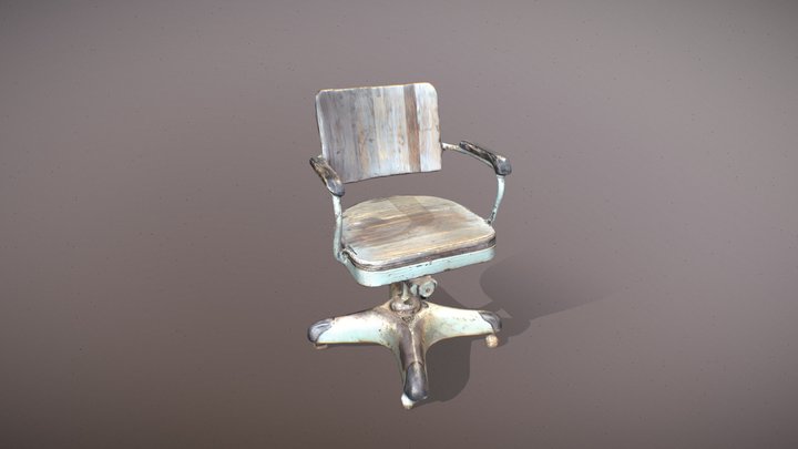 Vintage chair Photoscanned & cleaned up 3D Model