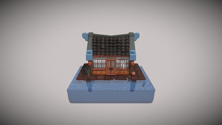 課堂作業_小屋 3D Model