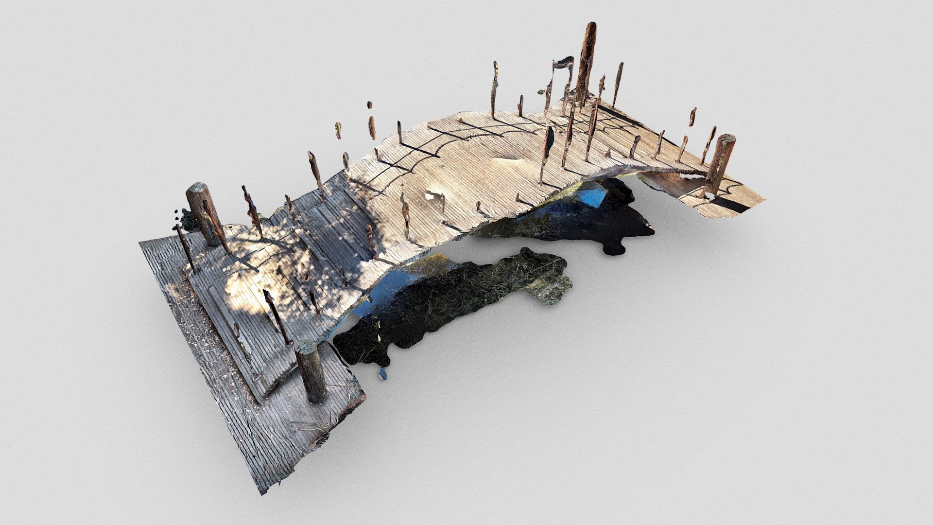Wooden bridge, Boronda Lake