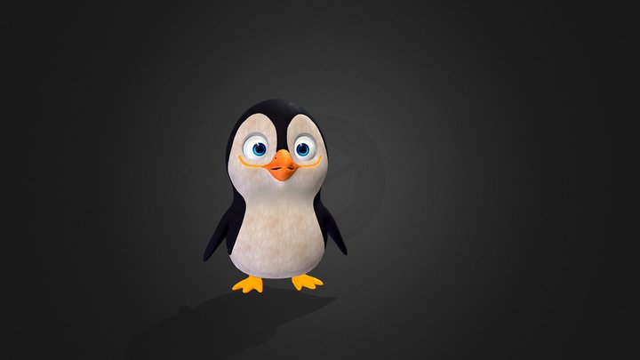 Baby Penguin 3D Model