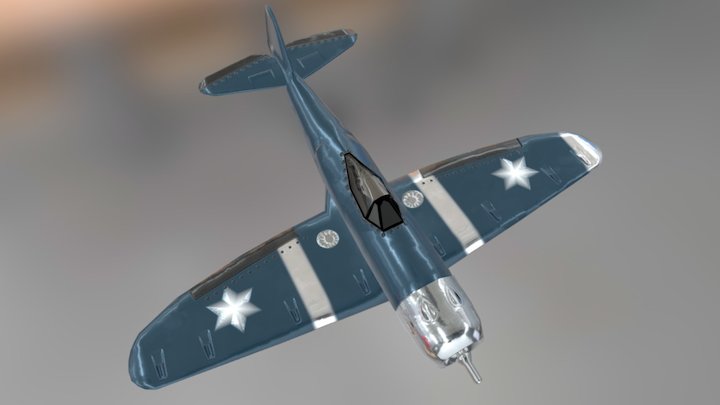 old fighter plane 3D Model