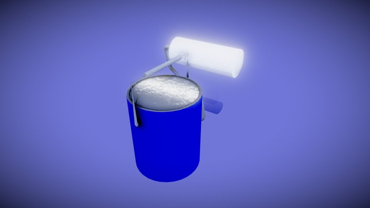 Paint Can And Roller