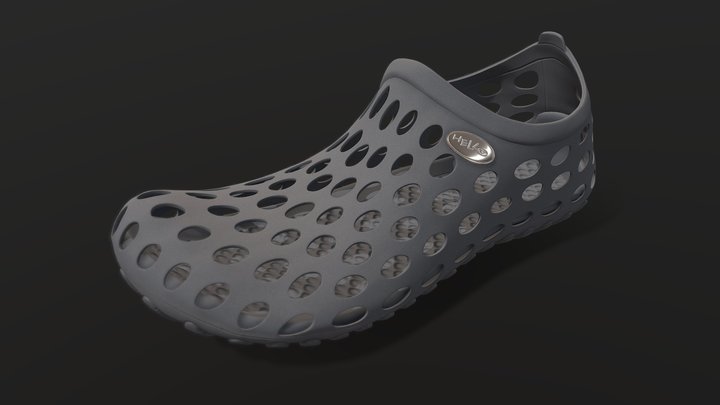 Water fish Black Comfort Sandal 3D Model