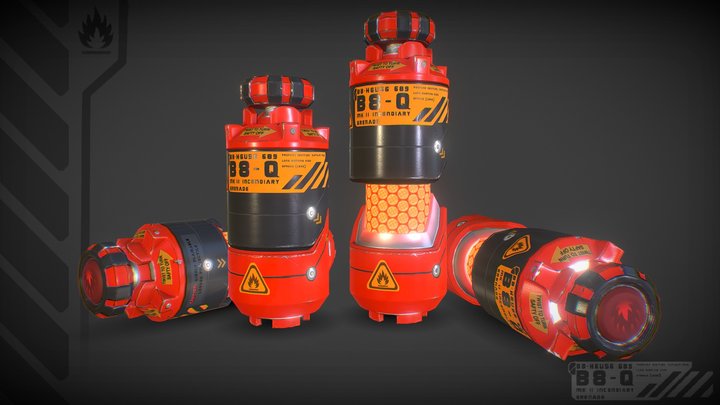 B8-Q Incendiary Grenade 3D Model