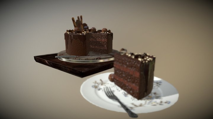 Chocolate Cake 3D Model