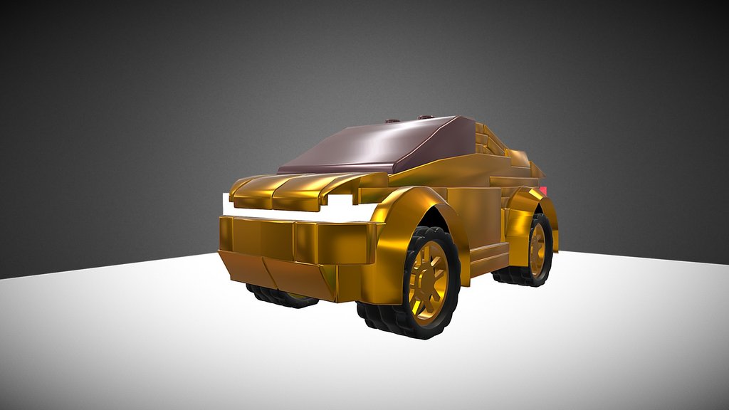 Stylized Cyber Pickup Truck Tesla Cubertruck