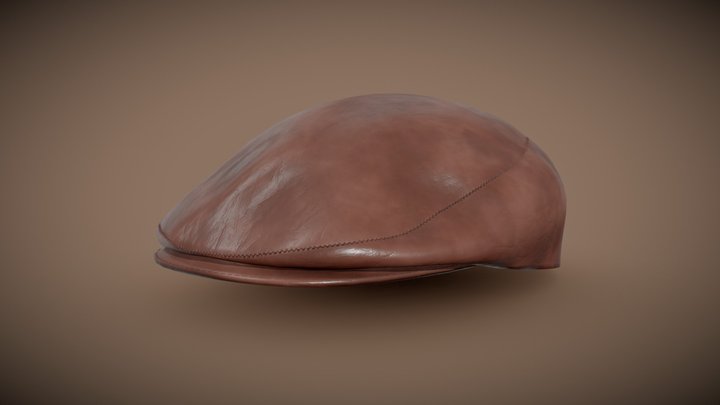 Leather Paddy Cap 3D Model