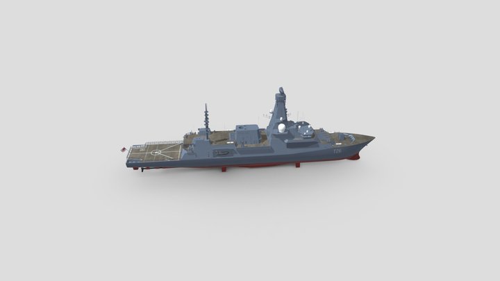 Type 26 Frigate 3D Model