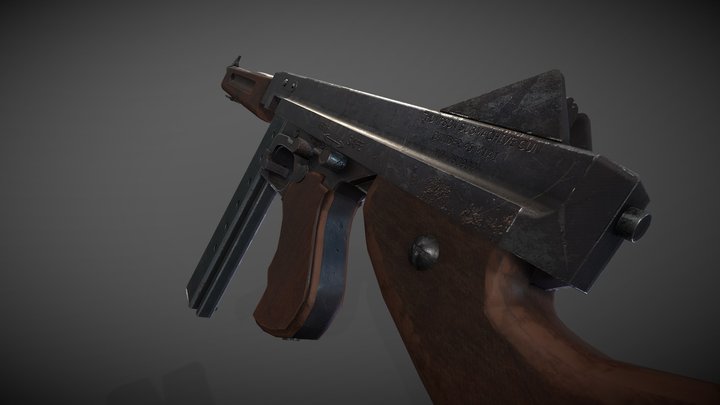 Thompson M1A1 3D Model