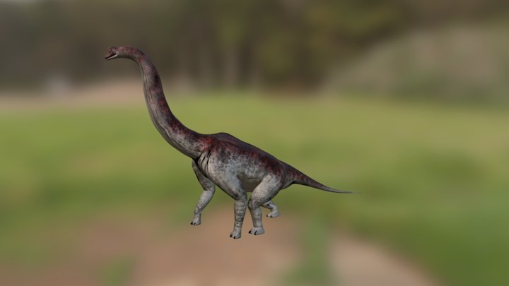 Braquiossauro 3 Topologia 3D Model