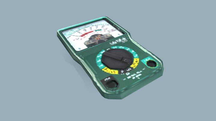 Retro/PSX Analog Multimeter 3D Model