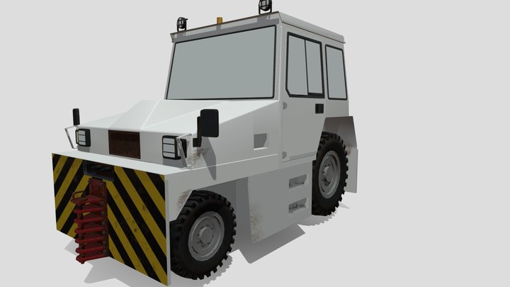 Airport Tug Hallam 3D Model