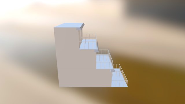 Apartment Block 3D Model