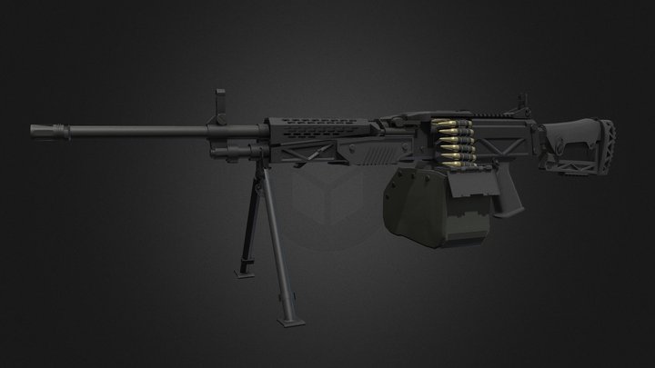 QJY-201 machine gun 3D Model