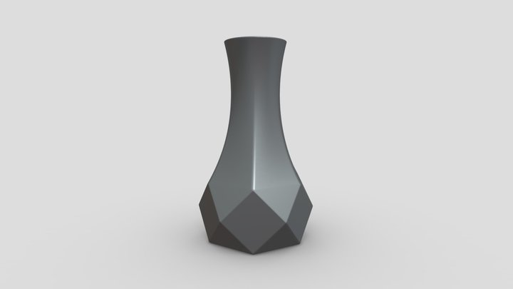 Geometric Flower Vase 3D Model