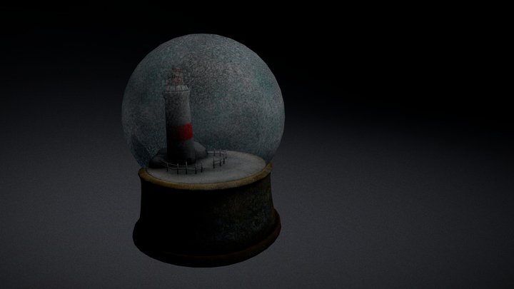 Snow globe lighthouse 3D Model