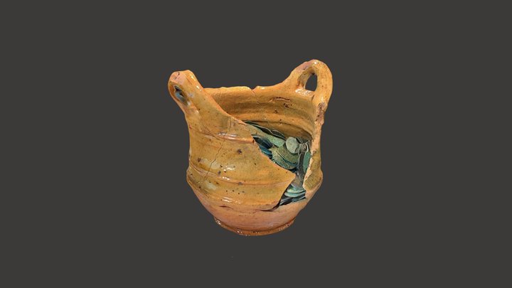 Potje met opgegraven munten 3D Model