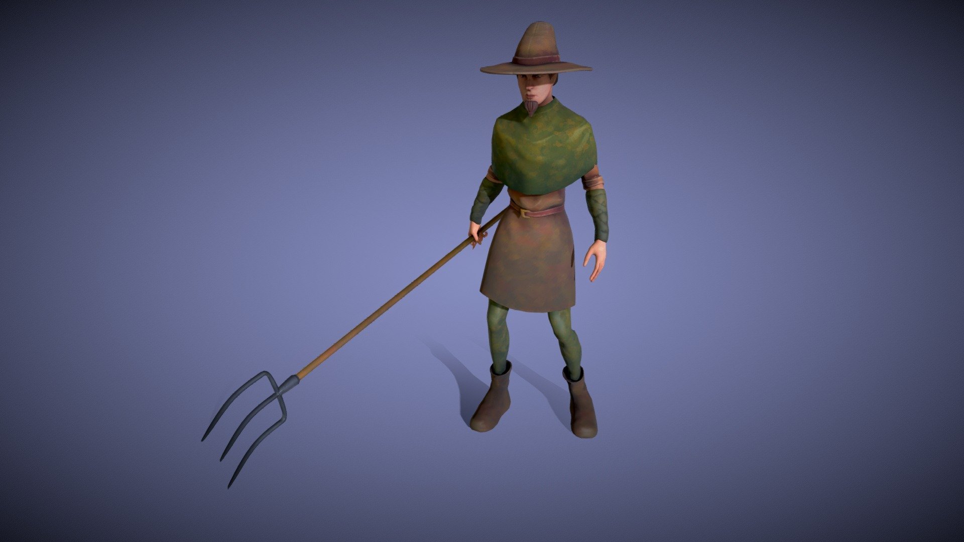 Full Moon Fears Pitchfork Villager Download Free 3D model by Marcus Rain Skoog (mistrain