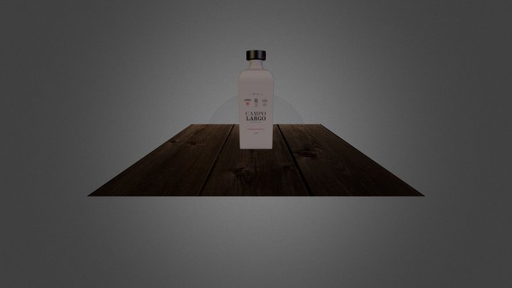 Modelo de Garrafa: Vinho Campo Largo 3D Model