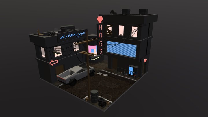 Cyber city 3D Model