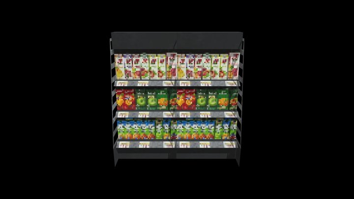 psx supermarket shelf 3D Model