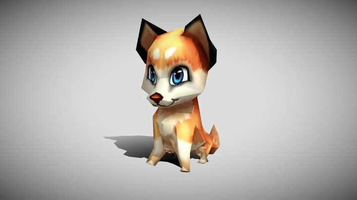 3DRT - Chibii animals - Dogs 3D Model