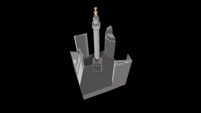 The Monument London - Great Fire of London 3D Model