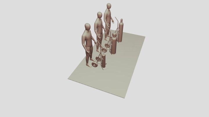 Vozik Vzorove Ulozenia 3D Model