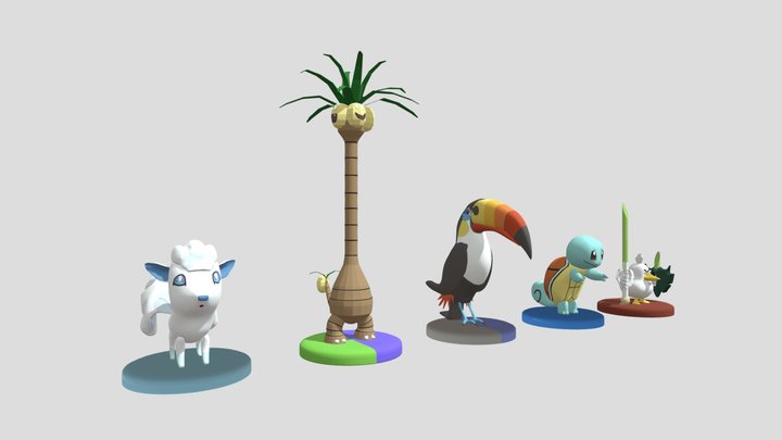All Pokémon level 2 3D Model