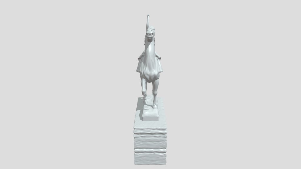 Mounted warrior statue