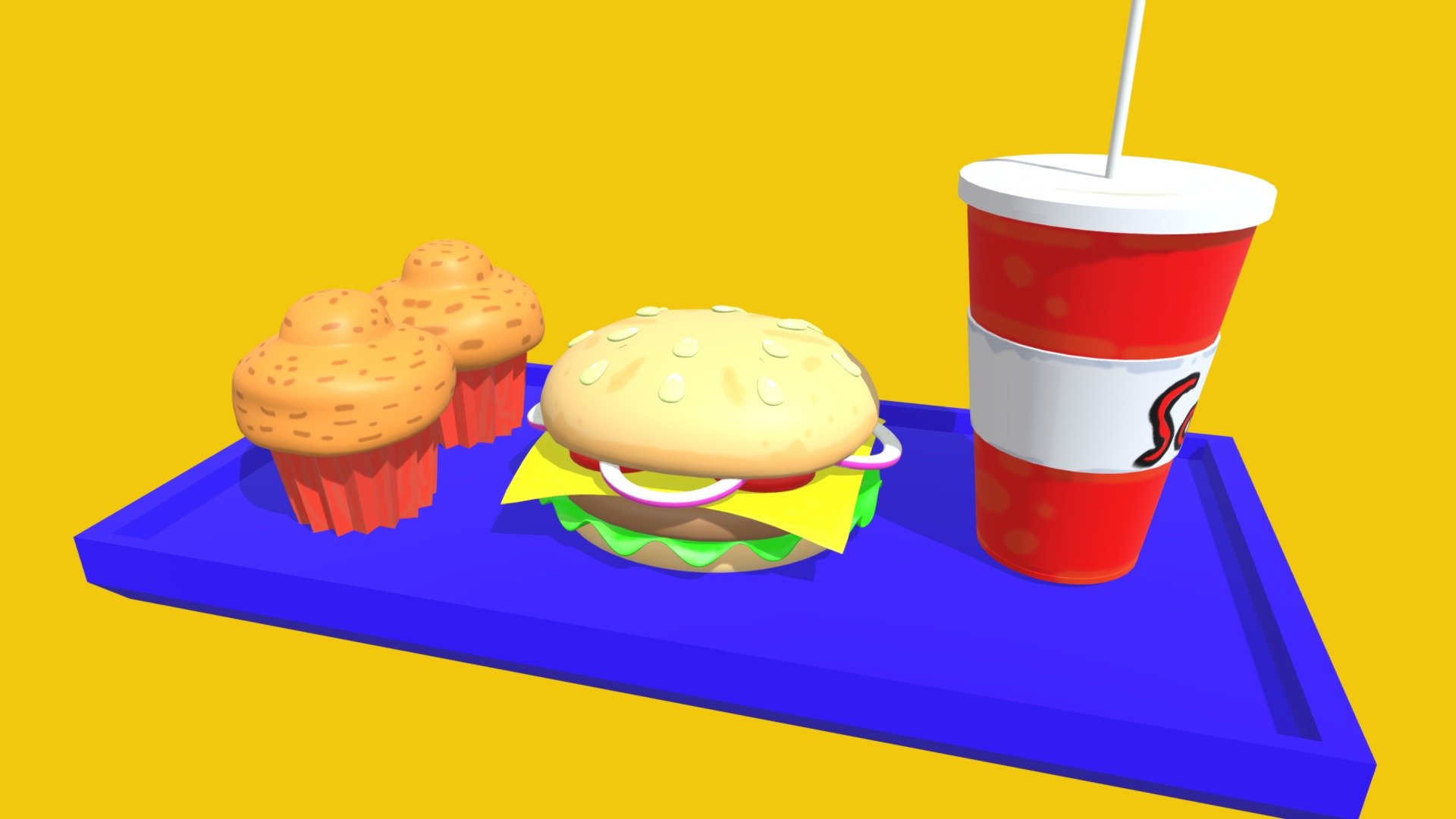 Food Tray - 3d Model By Astrosilver (@ricardoisraelarellanogarcia 