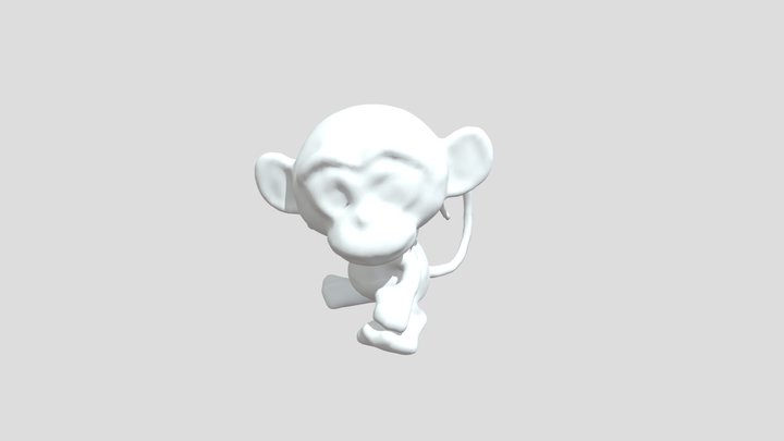 cartoon monkey jumping animation 3D Model