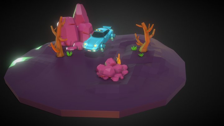 Flying Porsche 3D Model