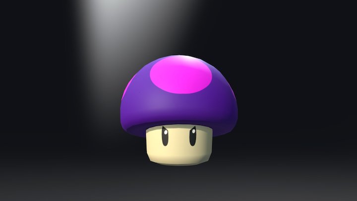 Purple Mushroom 3D Model