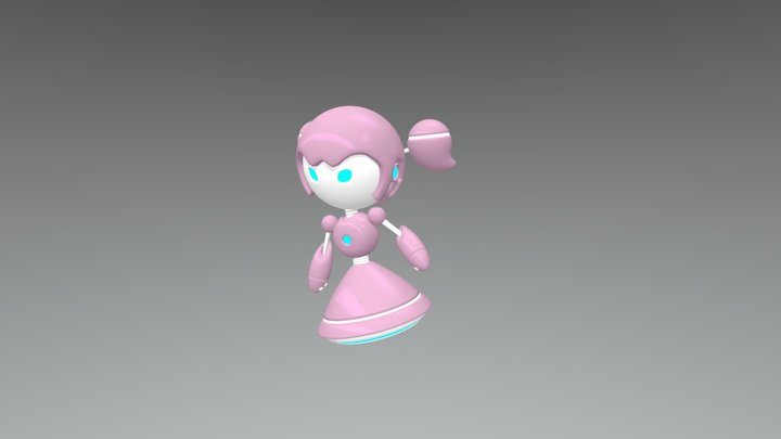 Little cute robot 3D Model
