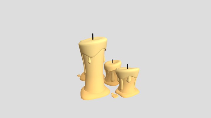 Stylized Candles 3D Model