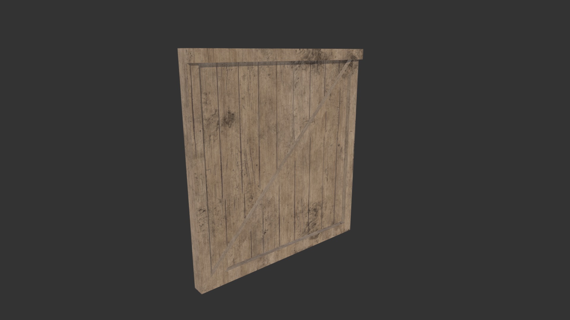 3D model Wooden Gate - This is a 3D model of the Wooden Gate. The 3D model is about a wooden box with a hole in it.
