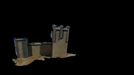 muro castillo Torrelobaton 3D Model