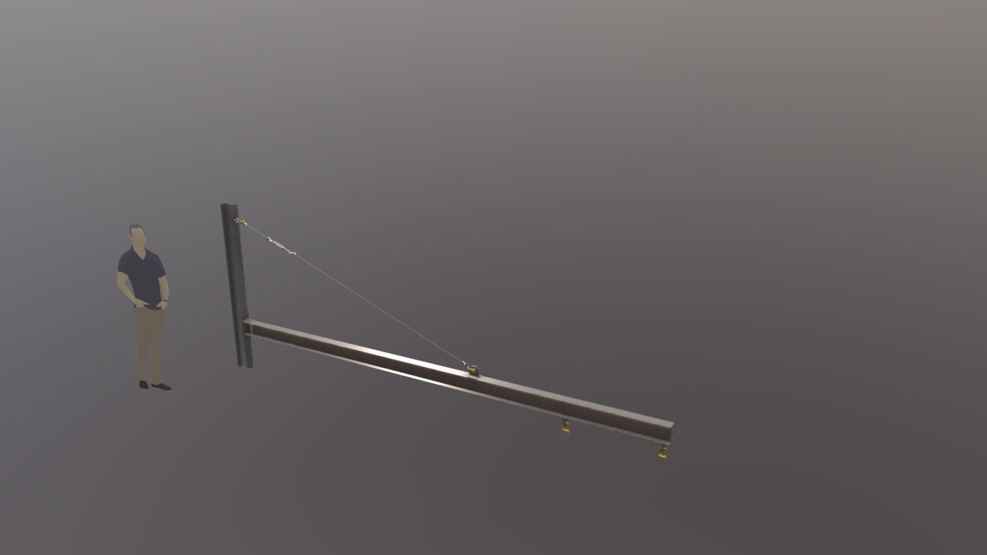 Davit Arm HBeam 3D model by Jonathan (jraft) [cbb992e] Sketchfab