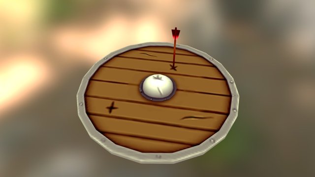 Low Poly Shield 3D Model