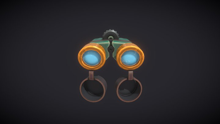 Stylized Binoculars 3D Model