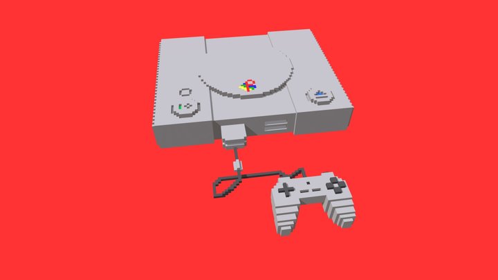 Playstation Voxel 3D Model